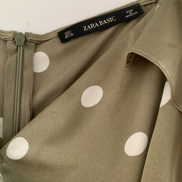 COPY - Zara flirty olive dress with ruching - Picture 3 of 6